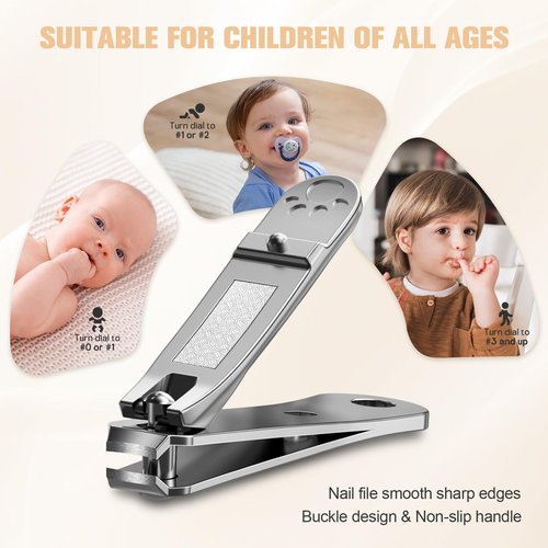 FERYES Kids Nail Clippers - Small Jaw Precise Baby Nail Trimmer Fingernail Clippers for Toddler, Child, Infant - Safe & Precise Nail Grooming Tool for Baby