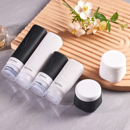 INSFIT Silicone Travel Bottles Set, 6 Pack Travel Size Toiletries, Leakproof Travel Bottles for Toiletries, Travel Accessories for Women, Airplane Travel Essentials, Travel Containers for Toiletries