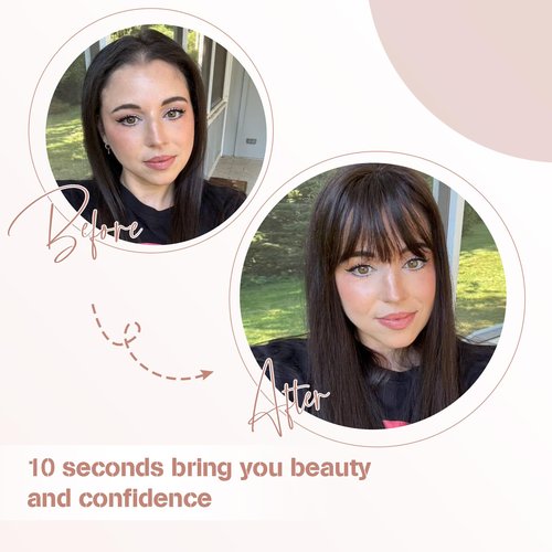 UKLPustar Hair Toppers for Women with Bangs 6.5"x6.5" Large Coverage, Realistic Scalp Hairs Pieces for Women with Thinning Hairs Synthetic Hairs Topper Wiglets Add Hair Volume 16inch