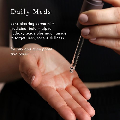 Bioelements Daily Meds Acne Clearing Serum - 1 Fl Oz | Targets Lines, Tone & Dullness - Vegan & Gluten-Free