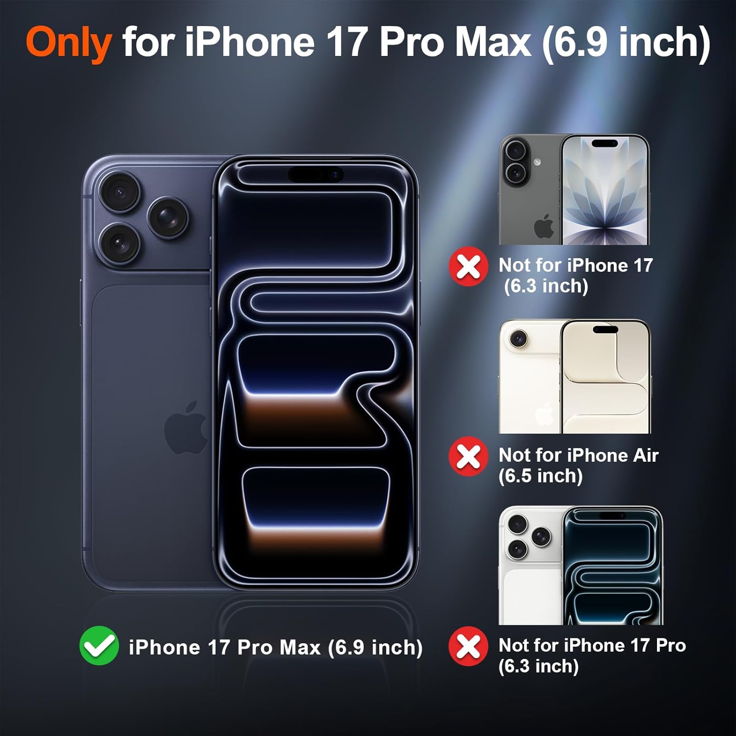 SUPFINE iPhone 17 Pro Max Case - Military Grade Drop Protection | Translucent Matte, Shockproof, Black