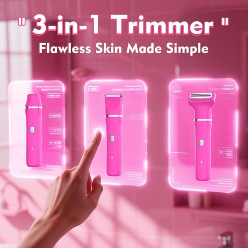 Skiennix Bikini Trimmer for Women - IPX7 Waterproof Hair Remover for Shower & Travel | 3-in-1 Design with Hypoallergenic Blades