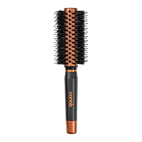 Conair Quick Dry Copper Round Hair Brush - Fast Blow Drying & Voluminous Styles | Nylon & Boar Bristles