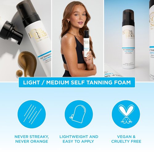 Bondi Sands Self Tanning Foam - Lightweight Sunless Formula with Reusable Application Mitt