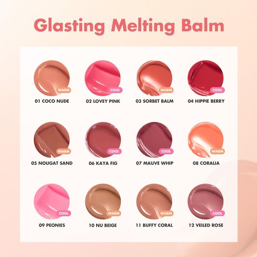 rom&nd GLASTING MELTING BALM 04 HIPPIE BERRY - K-Beauty Hydrating Lip Gloss Stick for Crystal Water-Gloss Shine, Vivid Long-Lasting Tint & Plump, Non-Sticky Comfort