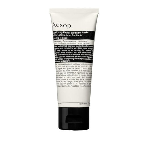 Aesop Purifying Facial Exfoliant Paste - Refresh & Cleanse Skin | Cream Cleanser with Quartz & Rosemary | 2.6oz / 75mL