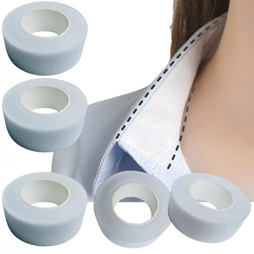 APZDFGIFCD 5 Rolls Collar Protector Sweat Pads, Self-adhesive Shirt Collar Protector Absorbent Sweat Shields Pad for Hat Shirt Neck Liner Armpit Tape Collar Protectors for Women Men