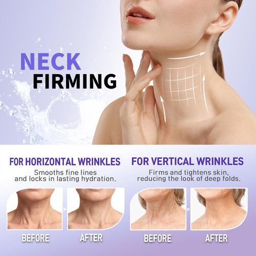 Ashania Korean Neck Firming Cream For Deep Neck Wrinkles, Loose Skin & Neckline Care – Peptide & Adenosine Tightening Cream with Hyaluronic Acid - Made in Korea 1.7 fl oz