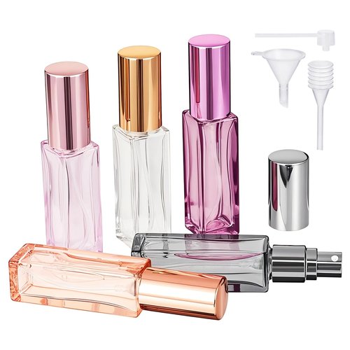 5pcs 8.5ML Refillable Perfume Spray Bottle,Mini Travel Size Perfume Refill Bottle,Travel Cologne Sprayer for Bottles Empty Refillable Pocket Glass Atomizer Sprayer Toiletries Sample Dispenser