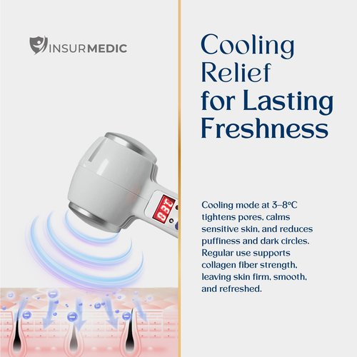 InsurMedic Hot and Cold Facial Massager - Cooling & Warming Vibration Beauty Tool - Spa Skincare Massage Equipment