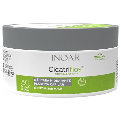 Inoar Cicatrifios Hair Mask - Deep Repair & Conditioning with RejuComplex3 | 6.7 Fl Oz for Frizz Control