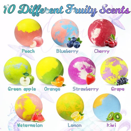 Bath Bombs for Girls Kids with Surprise Inside, 20 Fun Princess Fizzy Bath Bomb with Jewelry Toys, Mermaid Gifts for Daughter Granddaughter Niece, Girls Gift Set for Valentines Day, Easter, Birthday