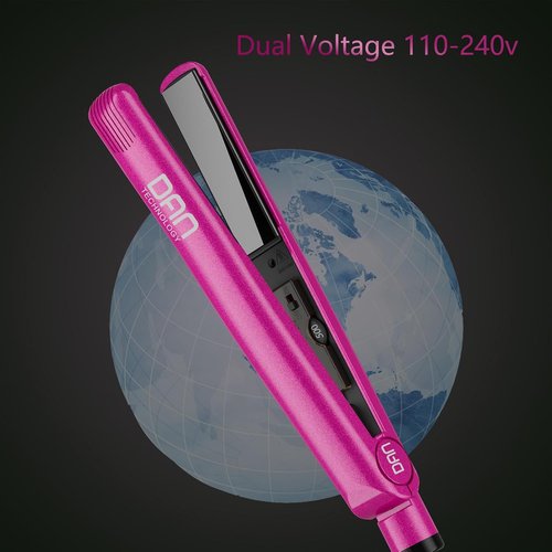 Dan Technology 2-in-1 Ceramic Flat Iron - Professional Adjustable Temperature Straightener for Black Hair