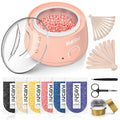 KeShi Waxing Kit, Painless Hair Removal Wax Warmer with 6 Bags Hard WaxBeans for Full Body, Legs, Face, Eyebrows & Bikini— Ideal for Both Women & Men(Blush)