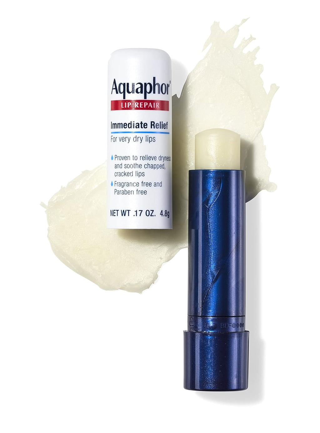 Aquaphor Lip Repair Stick - Moisturizing Lip Balm with Jojoba Oil & Shea Butter | Fragrance-Free, 0.17 Oz, Pack of 4