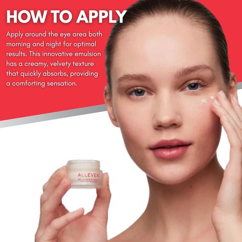Alleven Brilliant Eye Cream - Firming & Hydrating Eye Brightener for Fine Lines & Dark Circles - Revitalizing Botanical Formula