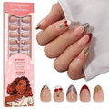 BTArtboxnails X LONGHAIRPRETTYNAILS Press On Nails - Autumn Muse, 5 Designs Mix Match Short Almond French Tip Press On Nails, 160 Pcs Salon Quality Soak Off Soft Gel Nail Tips in 16 Sizes