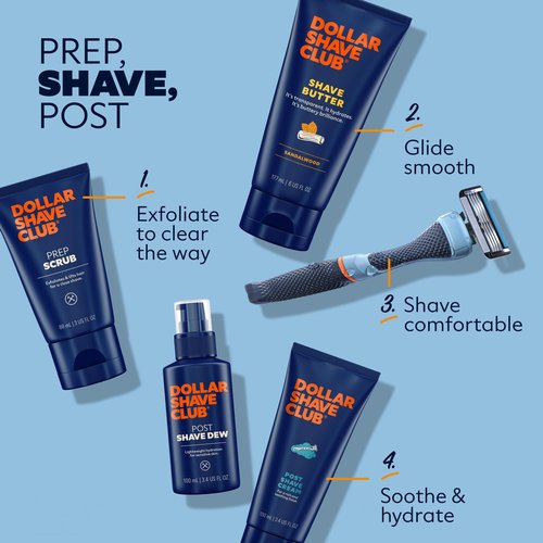 Dollar Shave Club | Shave Butter 6 ounce (2 Pack) Sandalwood | Translucent Shaving Cream for Sensitive Skin
