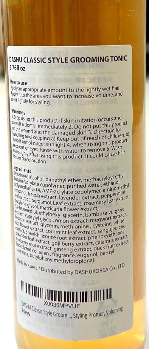 DASHU Hair Tonic for Men - Volumizing Scalp Serum with Baobab Oil | 6.76oz Premium Grooming Solution