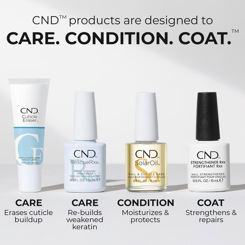 CND™ Strengthener RXx, Nail Strengthener for Tougher, Stronger Nails & Protection for Thin Nails, 0.5 Fl Oz