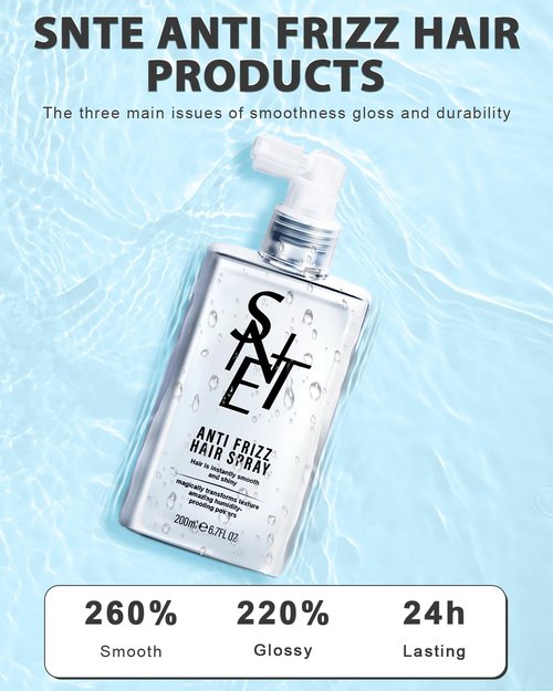 Skiennix Anti-Frizz Smoothing Spray - Humidity Control, Hair Shine & Split End Repair | 6.7 fl oz