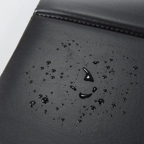 COSHINE Waterproof PU Black Professional Makeup Brush Organizer Bag, 14-HOLE Cosmetic Brushes Stand-Up Design for Organized Storage (Brushes Not Included)