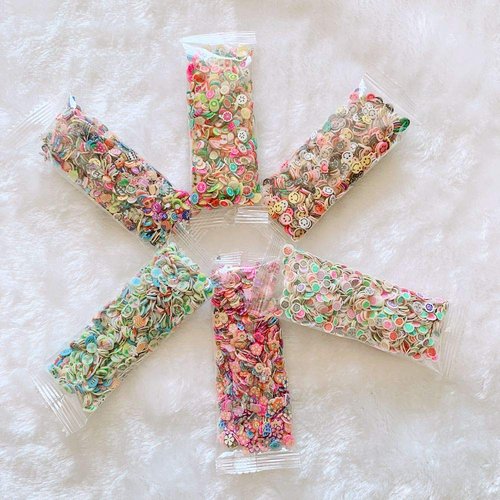 NAIL ANGEL 18bags Different Design Mix Bag Polymer Clay Slices Fruit Cake Flower Etc Shapes Mix 10051