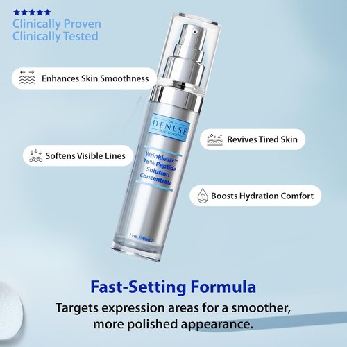 Dr. Denese Wrinkle RX Peptide Solution Concentrate 1 oz - Lightweight Hydration for Smoother, Firmer Skin