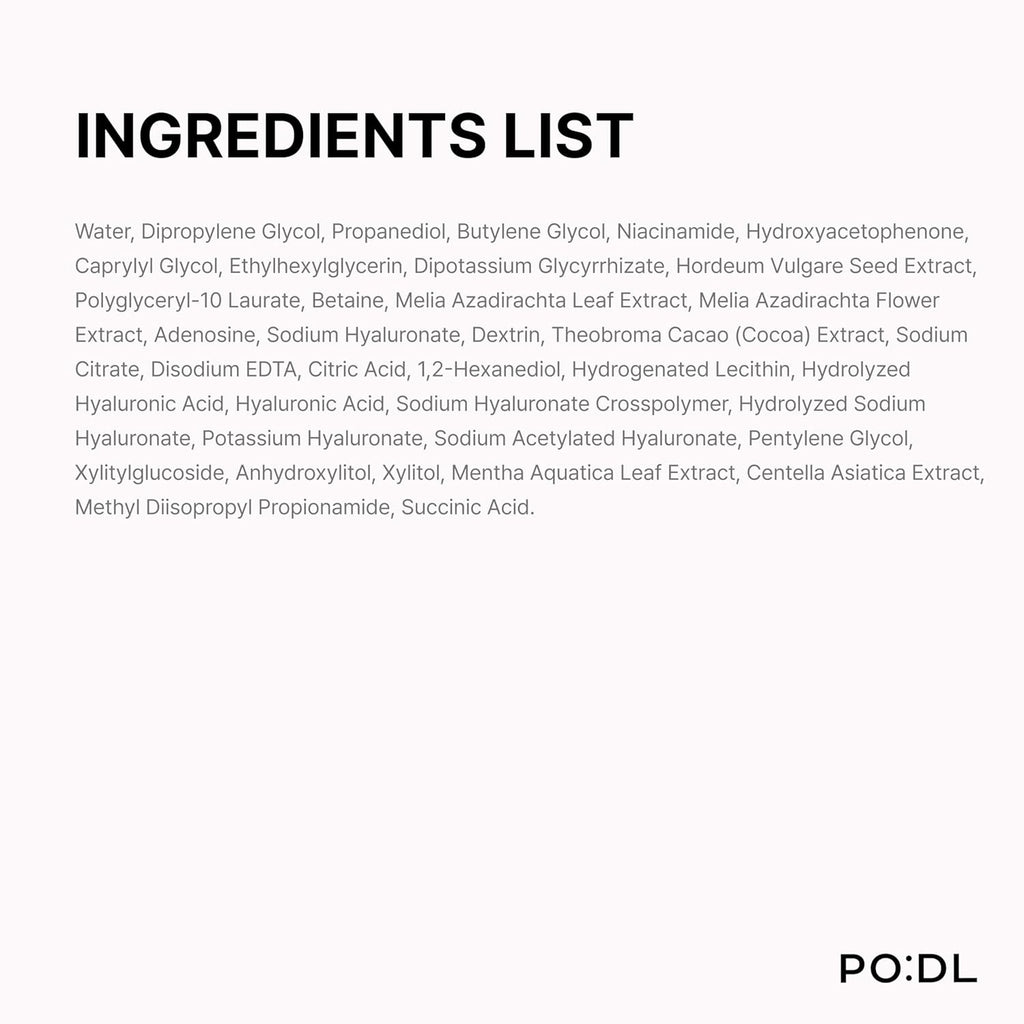 [PODL] Barley Hyaluronic Essence Toner Pads - Instant Cooling Hydration & Calming | 70 Count | Dual-Sided Exfoliating Pads