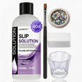 LOUINSTIC Poly Nail Gel Slip Solution - 4oz Slip Solution for Poly Nail Extension Gel, Anti-Stick Slip Solution for Nails, Brush Clean Liquid, Easy to Use, Beginners, Home Salon