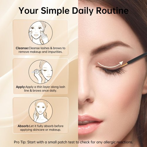 Redcool Lash Serum: Eyelash Growth Serum Gentle Natural Vegan Enhancing Treatment Nourishing Conditioning Formula for Longer Thicker Fuller Natural Lashes -3ml