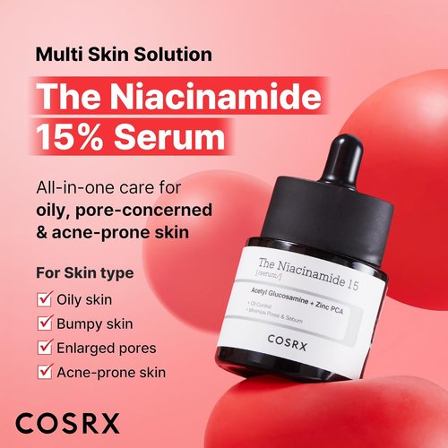 COSRX 15% Niacinamide Face Serum - Pore Minimizer for Even Skin Tone | 0.67 fl oz Korean Skincare