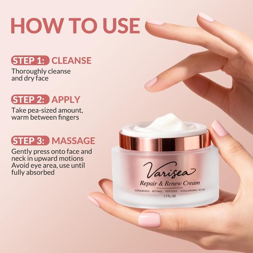 Repair & Renew Cream - Anti-Aging Face Moisturizer with Retinol, Ceramides, Peptides & Hyaluronic Acid - to Firm & Renew Skin for Wrinkles, Dryness & Sensitive Skin (Fragrance-Free)