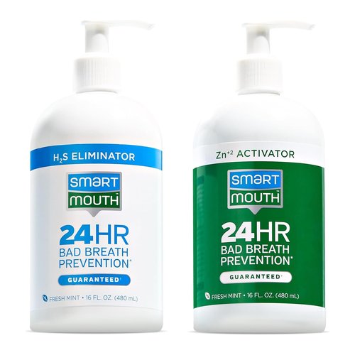 SmartMouth Original 2-Bottle Activated Mouthwash with Pumps, Bad Breath Support, 32 fl oz