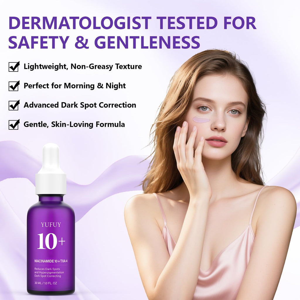 YUFUY Niacinamide 10 + TXA 4 Serum, Hyaluronic Acid, Tranexamic acid, Uneven Tone Care, Facial Serum For Glass Skin, Centella Soothing, Postnatal Skincare, Korean Skin care (30ml/1.01 fl.oz)