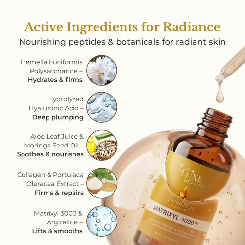 **Regine Switzerland Anti-Aging Serum - Matrixyl 3000 with Hyaluronic Acid & Peptide Collagen | 1.01 Fl Oz**