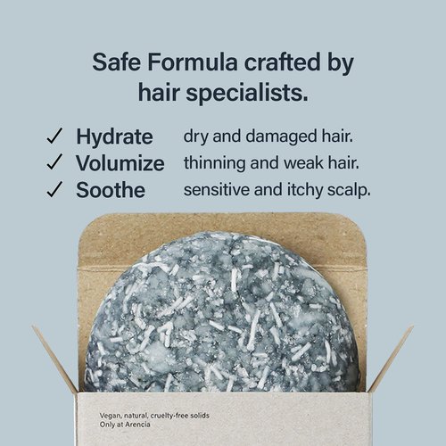 ARENCIA Salty Soda Shampoo Bar - Natural Cleansing & Hydrating Formula | Eco-Friendly & Travel Size