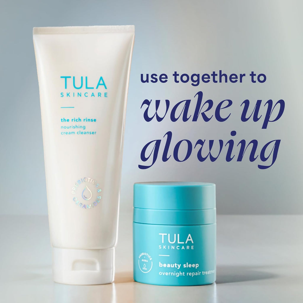 TULA Skin Care Beauty Sleep Night Cream - Anti-Aging Treatment with Natural Peptides & Vitamin C