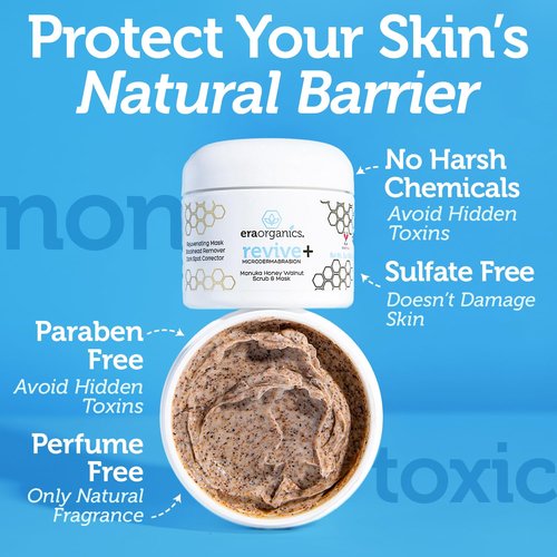 Manuka Honey Exfoliating Face Scrub - Gentle Microdermabrasion for Smooth, Soft Skin | 2oz