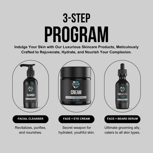 Mens Face Wash with Caviar Extract and Hyaluranic Acid - Skin Care for Men, Men Skin Care, Effective Beard Wash - Premium Men's Skincare Solution Facial Cleanser