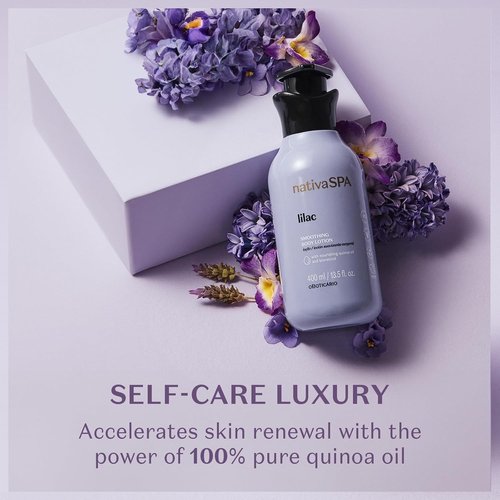 Nativa SPA by O Boticário - Lilac Body Lotion with Quinoa Oil & BioRetinol | Nourishing Moisturizer, 13.5 Oz