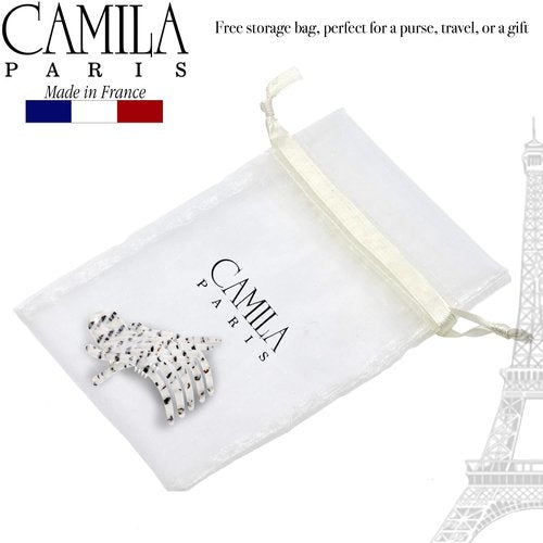 Camila Paris CP3477 French Hair Clip for Women, Hand-Made Hair Side Clips, 2 Inch Girls Hair Claw Clips Jaw Fashion Durable Styling Hair Accessories for Women, Strong Hold No Slip Grip, Made in France