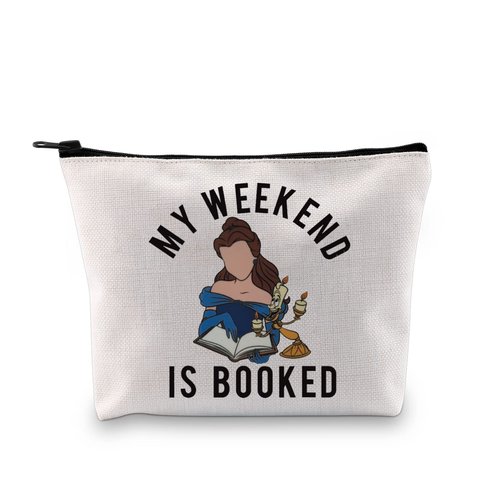 GJTIM Princess Inspired Zipper Pouch My Weekend Is Booked Book Nerd Accessories Bag for Reader Writers (My Weekend Bag)