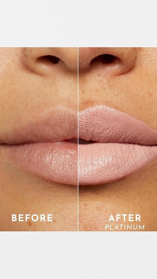 Lawless Forget The Filler Lip Plumping Satin Cream Lipstick - Platinum, 0.1 Ounce | Smooths Lines
