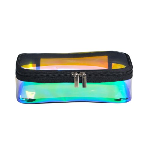 Jula Vance Iridescent TPU Travel Cosmetic Makeup Bag Holographic Clear Makeup Kit Organizer Pouch Waterproof Toiletry Organizer Case
