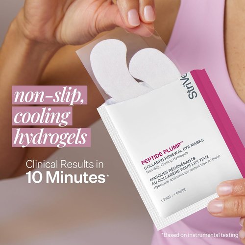 StriVectin Peptide Plump Eye Masks - Renewing Collagen & Smoothing Formula for Youthful Skin