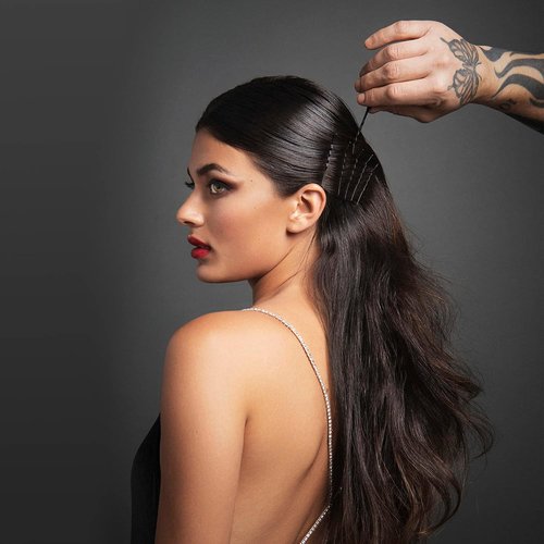 Fromm 2 Matte Black Bobby Pins - Crimped Non-Slip Hair Pins for All-Day Hold | 600-Pack for Updos & Flyaways