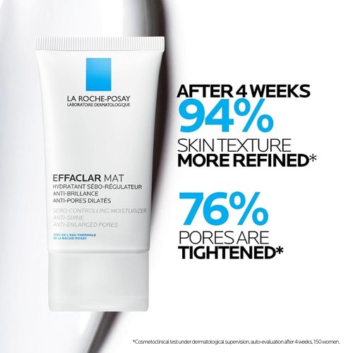 Effaclar | Oil-Free Mattifying Moisturizer for Oily Skin - Lightweight & Non-Greasy Formula