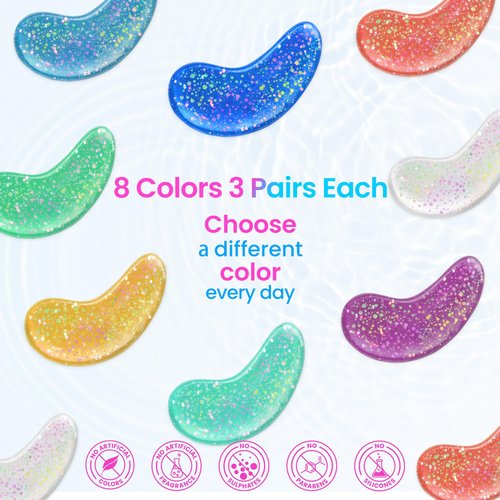 Onespring Under Eye Patches (24 Pairs) - Eye Masks for Wrinkles, Puffy Eyes, Dark Circles, Eye Bags, Valentine's Day Gift, Gifts for Teenage Girls, Under Eye Mask for Refreshing, Revitalizing