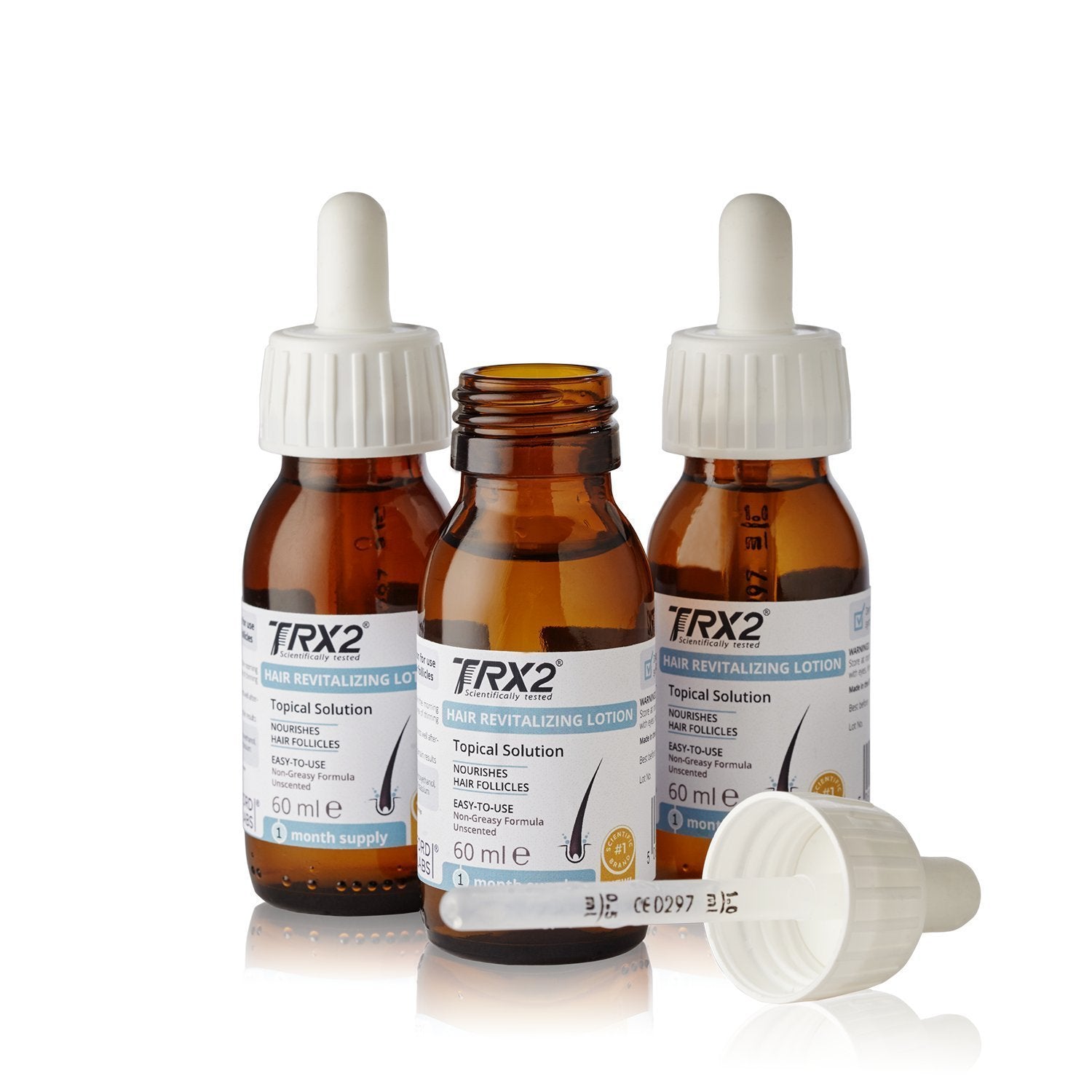 TRX2® Hair Revitalizing Lotion - Natural Treatment for Thicker, Fuller Hair - Non-Greasy & Easy to Apply - For Men & Women